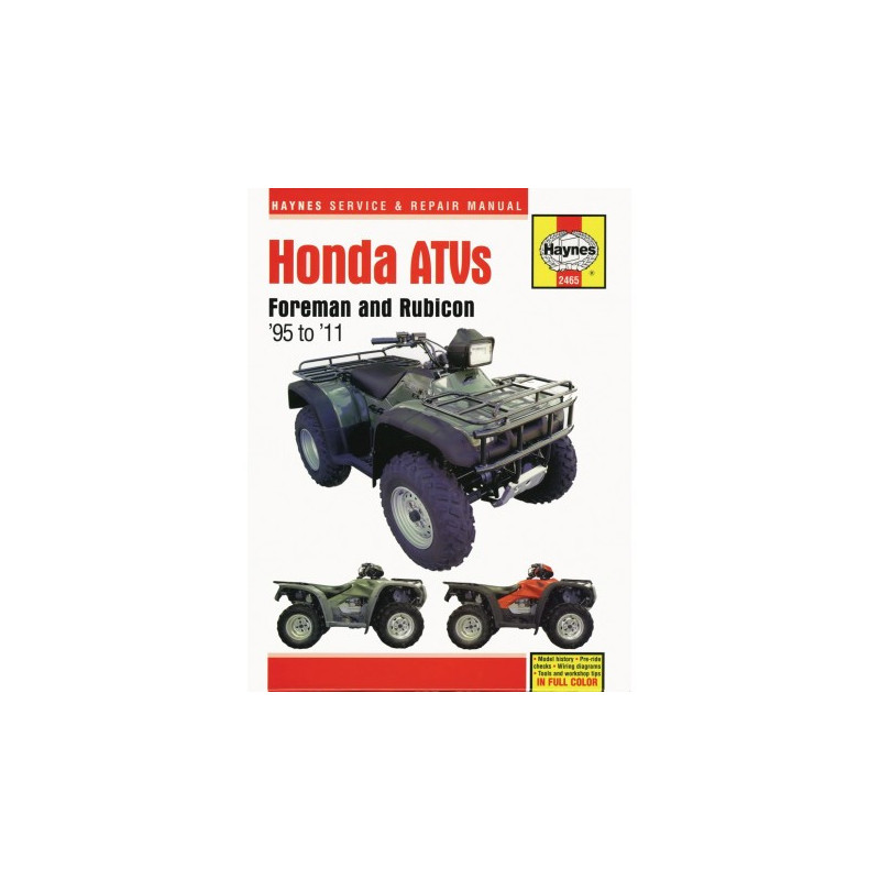 Honda ATVs Foreman and Rubicon 1995 - 2011