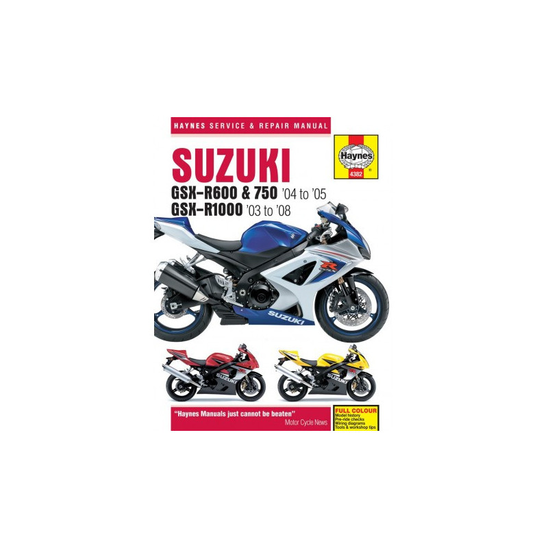 Suzuki GSX-R600/750 2004 - 2005 & GSX-R1000 2003 - 2008