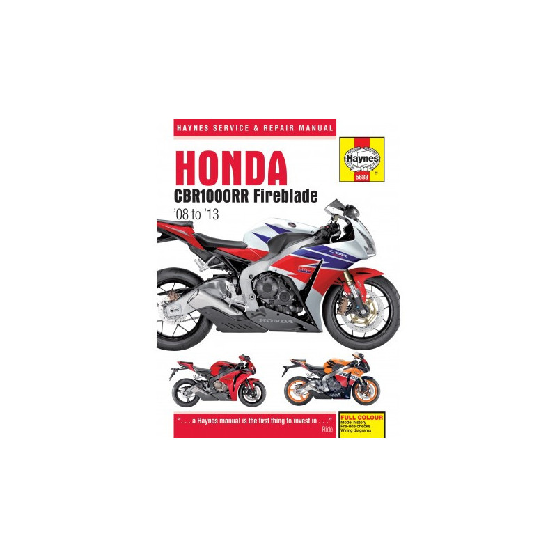 Honda CBR1000RR Fireblade 2008 to 2013