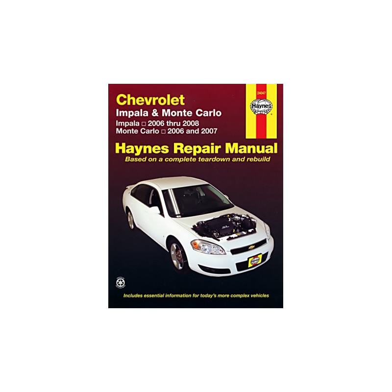 Chevrolet  Impala (2006 thru 2011) and Monte Carlo (2006 and 2007) Haynes Repair Manual