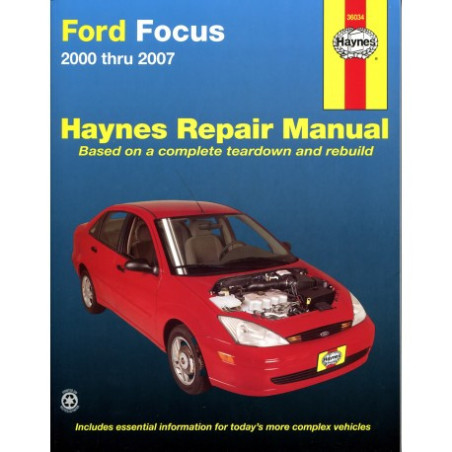 Ford Focus Haynes Repair Manual for 2000 thru 2011 (excludes SVT and rear disc brake models)