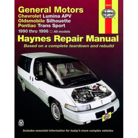 General Motors Haynes Repair Manual covering the Chevrolet Lumina APV Oldsmobile Silhouette and Pontiac Trans Sport