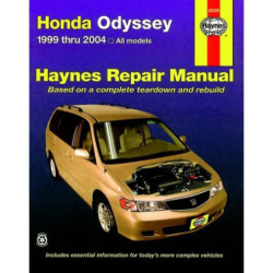 Honda Odyssey Haynes Repair Manual covering all models from 1999 thru 2010