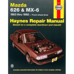 Mazda 626 and MX-6 Haynes Repair Manual Covering Mazda 626 and MX-6 front-wheel drive models for 1983 thru 1992 (Ex