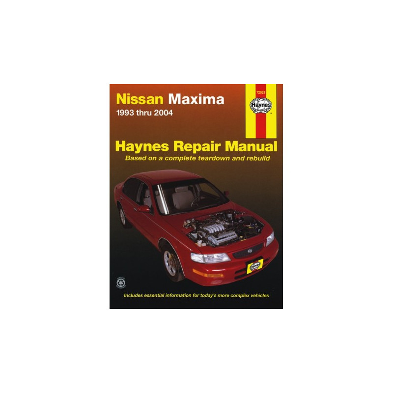 Nissan Maxima Haynes Repair Manual for 1993 thru 2008 models (Does not include information specific to dual overhea