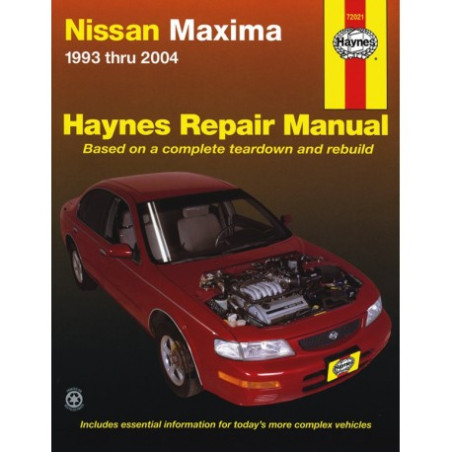 Nissan Maxima Haynes Repair Manual for 1993 thru 2008 models (Does not include information specific to dual overhea