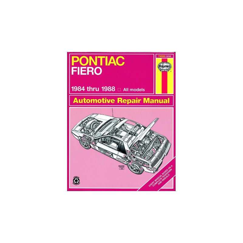 Pontiac Fiero Haynes Repair Manual for 1984 thru 1988