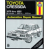 Toyota Cressida Haynes Repair Manual covering all 1978 thru 1982 Cressida Sedans and Wagons with 4M 4M-E and 5M-E e