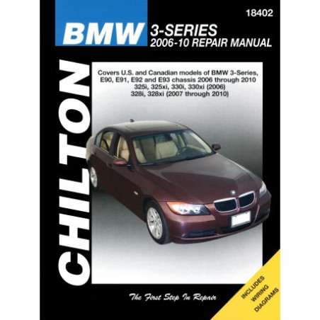 BMW 3-Series Chilton Repair Manual covering 2006-10 (Does not include information specific to M3 turbocharged or di