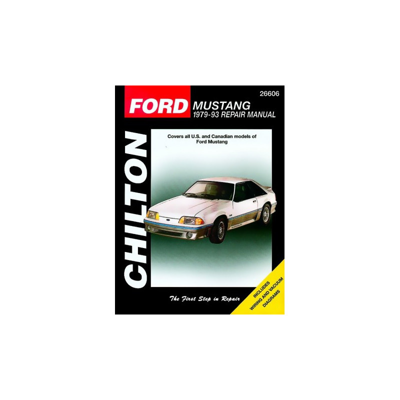 Ford Mustang/Capri Chilton Repair Manual for 1979-93 covering all models of Ford Mustang (1979-93) and Mercury Capr