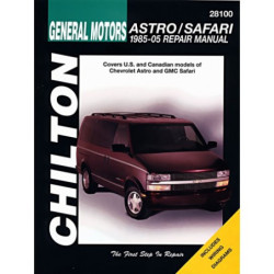 General Motors Astro/Safari Chilton Repair Manual for 1985-05 covering all models of Chevrolet Astro and GMC Safari