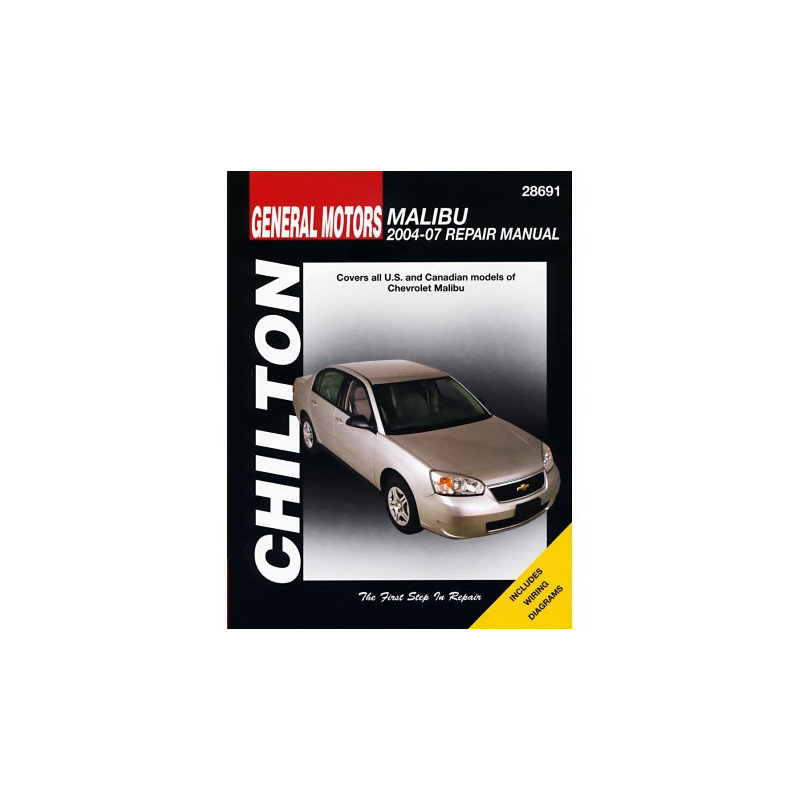 General Motors Chilton Repair Manual for 2004-10 covering all models of Chevrolet Malibu (excluding hybrid models)