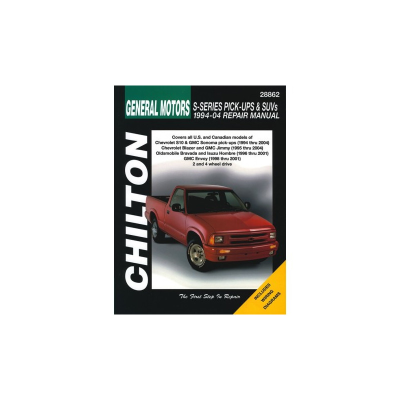 General Motors Chilton Repair Manual from 1994-04 covering all models of Chevrolet S10 and GMC Sonoma Pick-ups (199