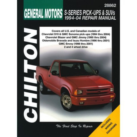 General Motors Chilton Repair Manual from 1994-04 covering all models of Chevrolet S10 and GMC Sonoma Pick-ups (199