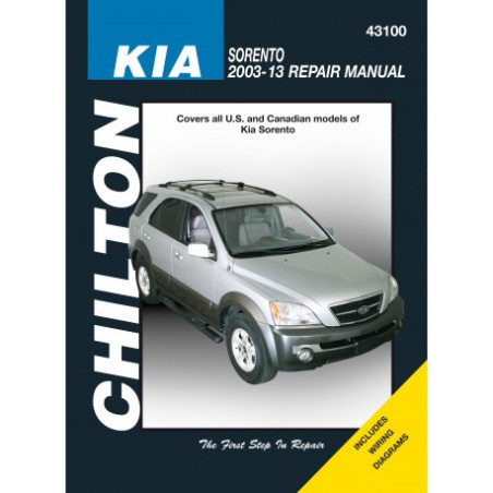 Kia Chilton Repair Manual for all models of Sorento for 2003-13