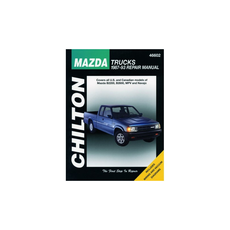 Mazda Chilton Repair Manual for 1987-93 covering all models of B2200 B2600 MPV and Navajo Pick-up trucks