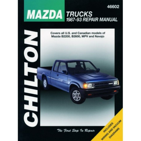 Mazda Chilton Repair Manual for 1987-93 covering all models of B2200 B2600 MPV and Navajo Pick-up trucks