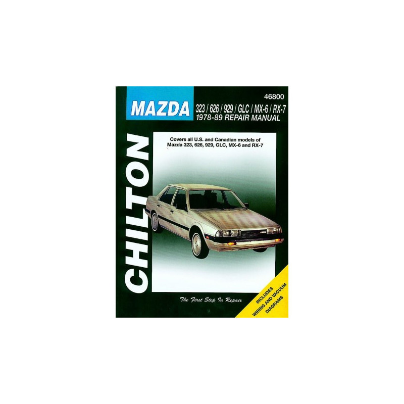 Mazda Chilton Repair Manual for 1978-89 covering all models of 323 626 929 GLC MX-6 and RX-7