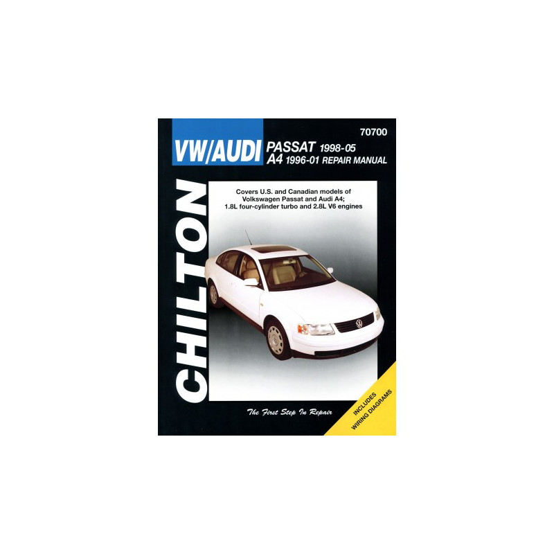 Volkswagen Passat (1998-05) and Audi A4 (1996-01) Chilton Repair Manual covering models with 1.8L four-cylinder tur